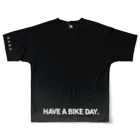 HAVE A BIKE DAY. ＠ SUZURIのHABD adv (Black-Gray) フルグラフィックTシャツの背面