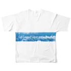 Cafe Lounge & Library pratimākrrm cĥā -ゆるやかな彫刻-のSLOW TIME 宮古島 フルグラフィックTシャツの背面