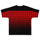 hokayamaの赤チェック　卓球 フルグラフィックTシャツの背面