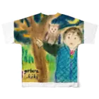 キキとココからのいおちゃん＆フクロウくん All-Over Print T-Shirt :back