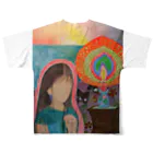 キキとココからのMagic hour / 穏やかな夕暮れの祈り All-Over Print T-Shirt :back