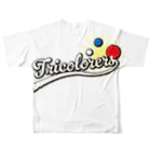 シロクマデザインのボッチャチーム　Tricolorers ロゴアイテム フルグラフィックTシャツの背面