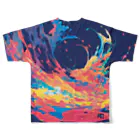 ROのPaint vortex フルグラフィックTシャツの背面