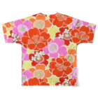 Love taiwanの台湾の伝統的な花柄 (ピンク・オレンジ) / フルグラフィックTシャツ All-Over Print T-Shirt :back