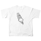 CHARAmeg810のうさぎのアイス All-Over Print T-Shirt :back