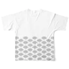 Nippon Malaya / 日本マラヤのNIMAFUKU (Pattern - White) フルグラフィックTシャツの背面