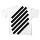 viofranme.のSlashStripes フルグラフィックTシャツの背面