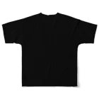 我が家の画伯たちのやっちゃんのシマエナガ（黒） All-Over Print T-Shirt :back