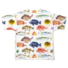 さちこの生物雑貨の魚大図鑑 All-Over Print T-Shirt :back