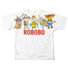 ねこぜや のROBOBO お出かけ All-Over Print T-Shirt :back