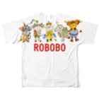 ねこぜや のROBOBO「福ちゃんロボ」 All-Over Print T-Shirt :back