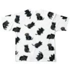 さとろくの黒猫Tシャツ All-Over Print T-Shirt :back