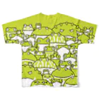 こざいく堂のカエル万来 All-Over Print T-Shirt :back