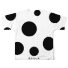 chyumonの水玉黒令和シリーズ フルグラフィックTシャツの背面