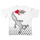 HERP MODA by ヤマモトナオキのレオパ両面 All-Over Print T-Shirt :back