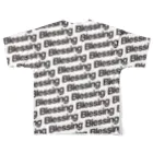BlessingのBlessing 総柄Logo T/Black×White All-Over Print T-Shirt :back