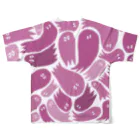 wakame.monsterのおばピンク All-Over Print T-Shirt :back