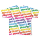 BlessingのBlessing 総柄Logo T/Rainbow×White All-Over Print T-Shirt :back