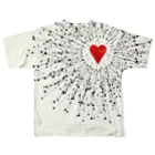 SeventrapsのHeart&Arrows All-Over Print T-Shirt :back