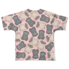 one-naacoのパグがみっちり。(ピンク) All-Over Print T-Shirt :back