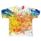 くま(5)のnewspaper print All-Over Print T-Shirt :back