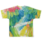 Akiss art ONLINE SHOPの出逢った青い鳥と赤い鳥 All-Over Print T-Shirt :back