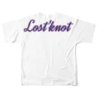 Lost'knotの敬礼引キコ森 フルグラフィックTシャツの背面