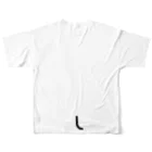 ニャオロジー公式グッズのしっぽ付きTシャツ・フレーム フルグラフィックTシャツの背面