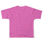 【公式】まるいねこのタキシードTシャツ ～ Pink ～ フルグラフィックTシャツの背面