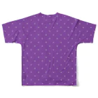 【公式】まるいねこのタキシードTシャツ ～ Purple ～ フルグラフィックTシャツの背面