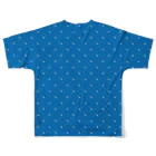 【公式】まるいねこのタキシードTシャツ ～ Blue ～ フルグラフィックTシャツの背面