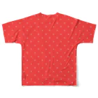 【公式】まるいねこのタキシードTシャツ ～ Red ～ フルグラフィックTシャツの背面