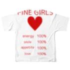 fine_girlsのFINE GIRLS 풀그래픽 티셔츠の背面