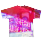 NEON LIGHT STARSのAPPLE NEON マシカク All-Over Print T-Shirt :back