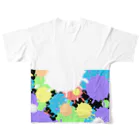 RYO屋のカラフルドリップ All-Over Print T-Shirt :back