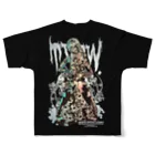 DIGITAL TATTOO WORKS/sickのTO GO WITH ONE'S GUT_50/100 All-Over Print T-Shirt :back