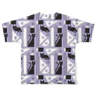 ソーメンズの文房具と黒猫 All-Over Print T-Shirt :back