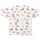 すずきいときちの水彩わんこ(白)  All-Over Print T-Shirt :back