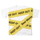 Beer ManiaのKEEP OUT！ フルグラフィックTシャツの背面