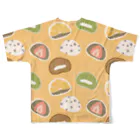 ぴより子のおみせの大福いっぱい All-Over Print T-Shirt :back