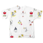 AMIT工房のたのしいペンギン All-Over Print T-Shirt :back