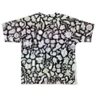 tunralのしきつめ怪獣（黒レインボー） All-Over Print T-Shirt :back