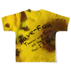 HaveーFun 嘉のHave-Fun Photo Playひまわり All-Over Print T-Shirt :back