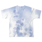 桜居春斗の彼岸の青鈍(桜) フルグラフィックTシャツの背面