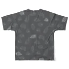 ヒレ屋のあざらしまみれ黒 All-Over Print T-Shirt :back