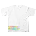 お天気ふたご＊にじいろKaoのnanairo（円）フルグラフィック All-Over Print T-Shirt :back