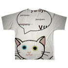 SU-KUのゆる猫オッド　シルバー All-Over Print T-Shirt :back