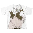 Rina.のhachi to koma All-Over Print T-Shirt :back