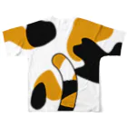 現役デザイナーが作る気ままショップの猫になれるTシャツ（三毛猫ver） フルグラフィックTシャツの背面