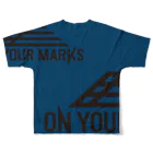 シダパングッズのon your marks Ｔシャツ フルグラフィックTシャツの背面